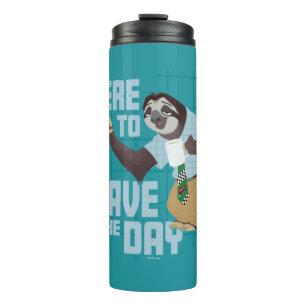 Flash Slothmore - Here to Save the Day Thermal Tumbler