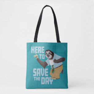 Flash Slothmore - Here to Save the Day Tote Bag