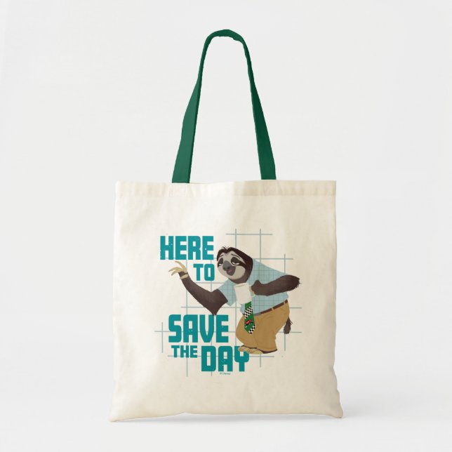 Flash Slothmore - Here to Save the Day Tote Bag (Front)