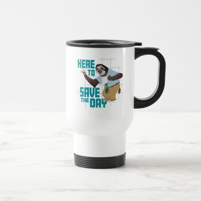 Flash Slothmore - Here to Save the Day Travel Mug (Right)