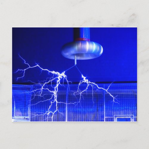 Flash Tesla Coil Postcard