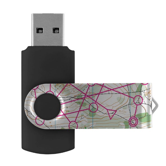 Flash USB - Orienteering course Flash Drive (Opened)