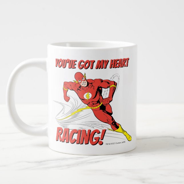 Flash - You've Got My Heart Racing Valentine Giant Coffee Mug (Left)