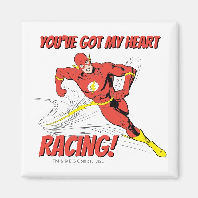 Flash - You've Got My Heart Racing Valentine Magnet (Front)