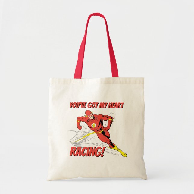 Flash - You've Got My Heart Racing Valentine Tote Bag (Front)