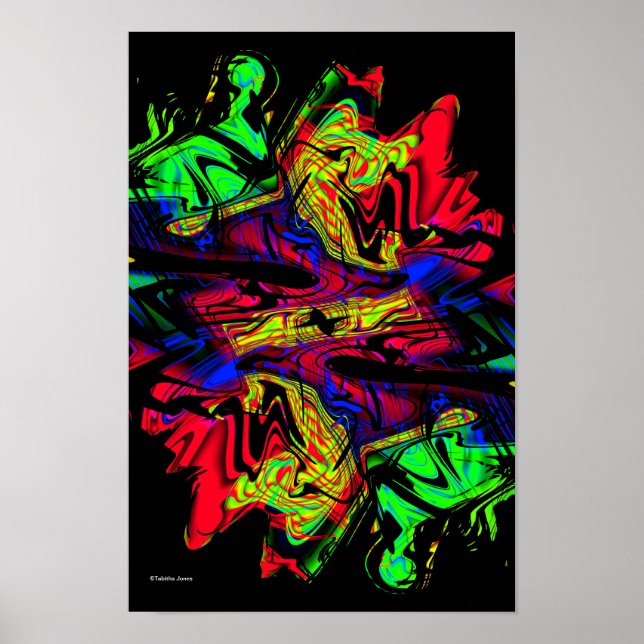 Flashback Modern Abstract Art Poster (Front)