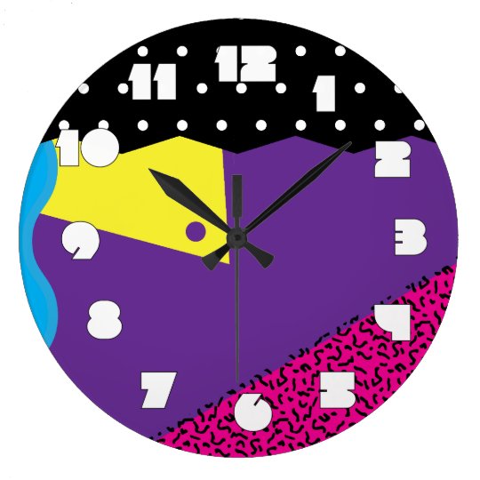 Flashback to the 80s large clock | Zazzle.com