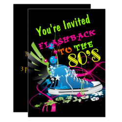1980 S Party Invitations Retro Invites