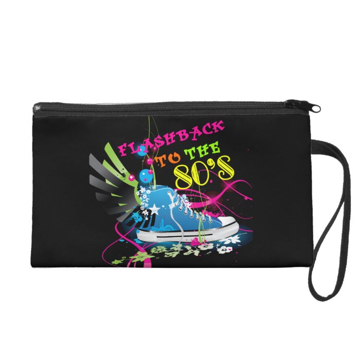 Flashback To The 80's Neon Sneaker Wristlet Clutch