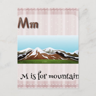 Flashcard letter M is for mountain Postcard