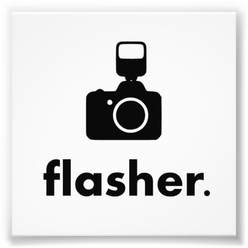 Flasher Photographer Camera Photo Print