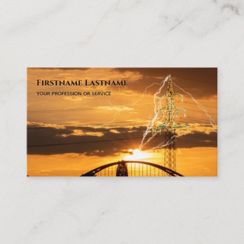 Flashes of Lightning Electricity for electricians Business Card