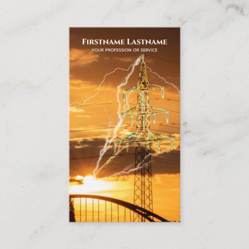 Flashes of Lightning Electricity for electricians  Business Card