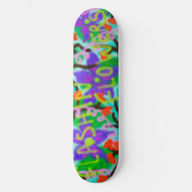 Flashin' Flowers Graffiti Skateboard Deck (Front)