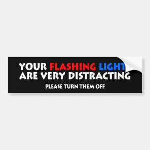 Flashing Lights Police Cops Highway Patrol Bumper Sticker