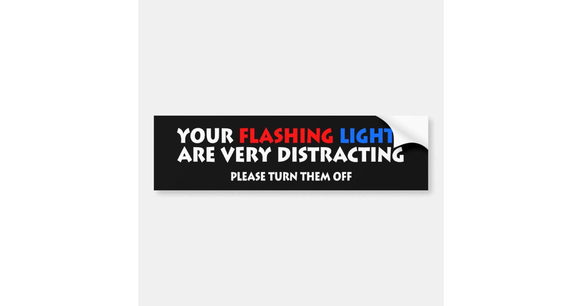 Flashing Lights Police Cops Highway Patrol Bumper Sticker | Zazzle