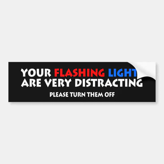 Flashing Lights Police Cops Highway Patrol Bumper Sticker | Zazzle