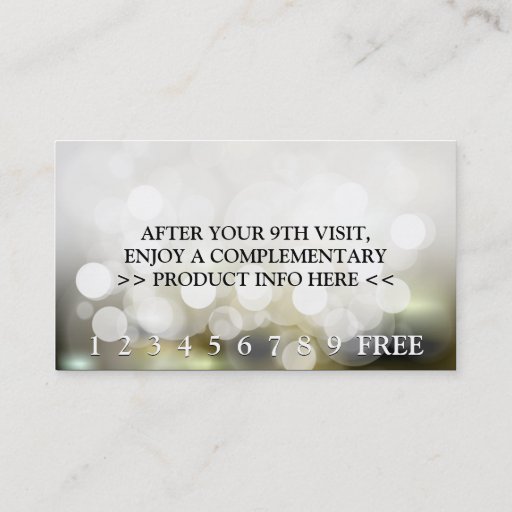 Customizable flashing lights punch card business cards