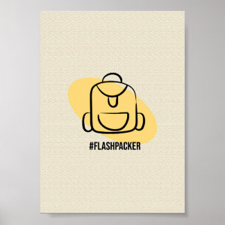 Flashpacker Backpack - Minimalist Travel Poster
