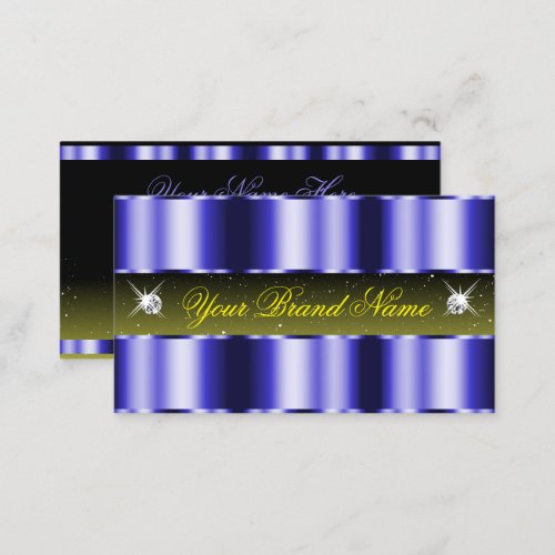 Flashy Blue Yellow Black Sparkle Jewels Stylish Business Card