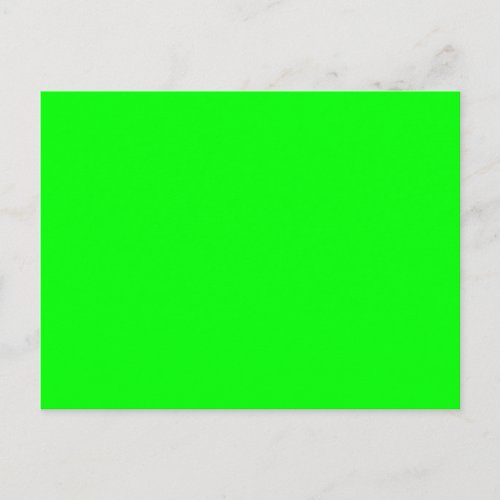 Flashy Bright Neon Green Accent Color Postcard