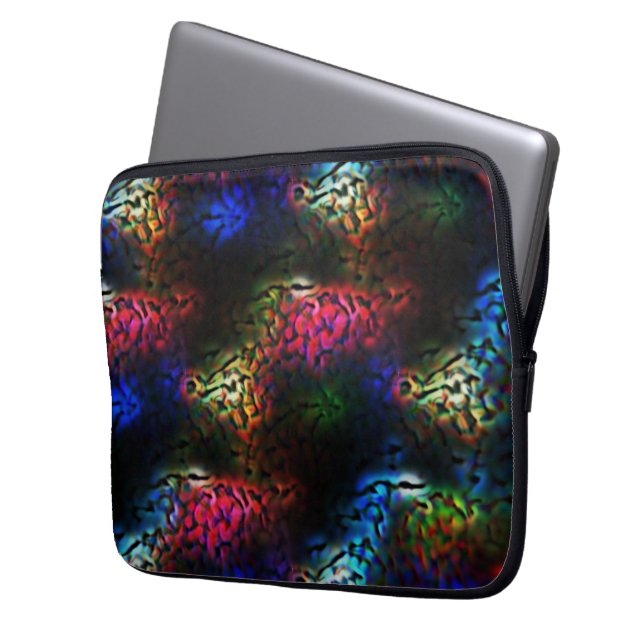 Flashy colorful alien brain or gut? laptop sleeve (Front Left)