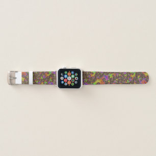 Flashy Colorful Spiral Abstract Digital Fractal Apple Watch Band