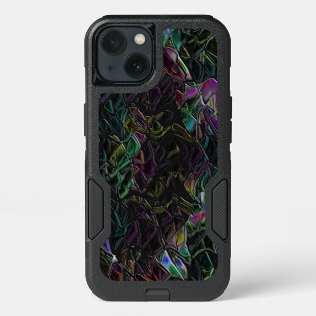 Flashy colorful stranger overshadowed in darkness otterbox iPhone case (Back)