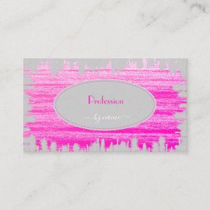 Flashy Elegant Pink Gray Social Media Outstanding Business Card