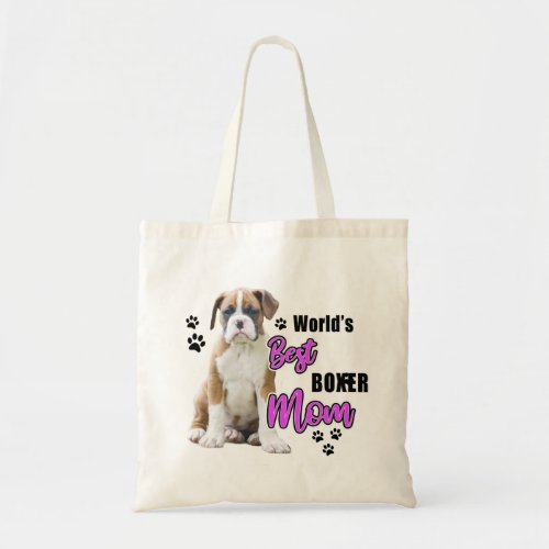 Flashy Fawn Boxer Puppy _ Boxer Mom Tote Bag