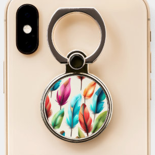 Flashy Feathers Phone Ring Stand