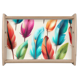 Flashy Feathers  Serving Tray