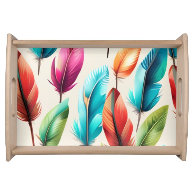 Flashy Feathers  Serving Tray (Front)
