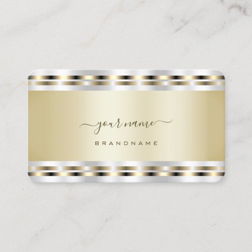 Flashy Gold and Silver Effects Professional Business Card