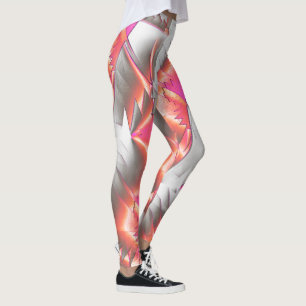 Flashy peach to pink, extremely rough digitalized leggings