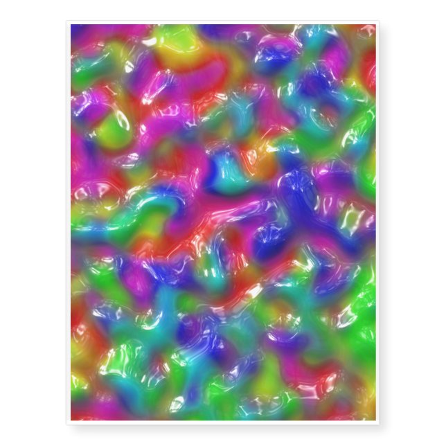 flashy plastic candy (I) Temporary Tattoos (Front)