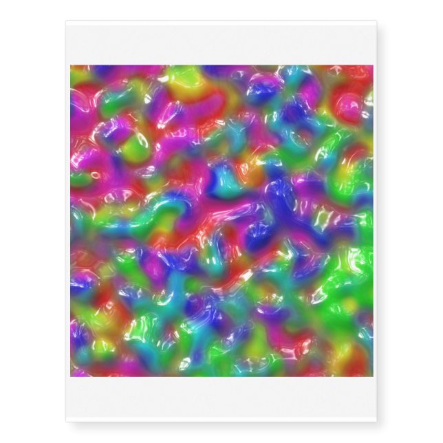 flashy plastic candy (I) Temporary Tattoos (Front)