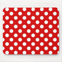 Flashy Red And Big White Polka Dots Pattern, Cute