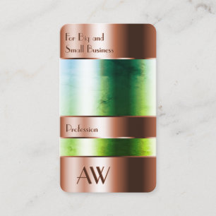 Flashy Rose Gold Box Glass Optics with Monogram Business Card