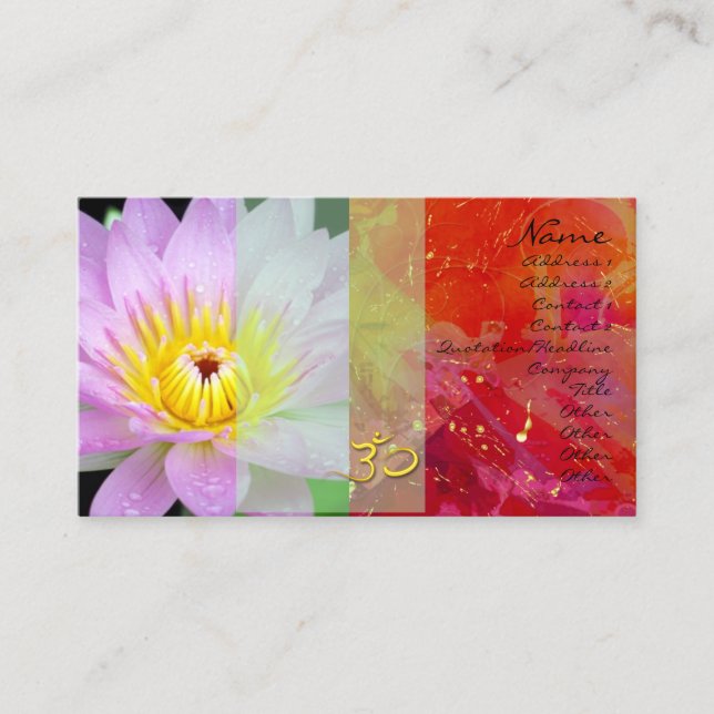 Flashy + trendy business cards holistic healers (Front)