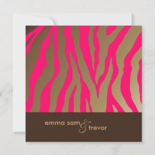 Flashy zebra stripes/FULLY customizable/DIY color Invitation