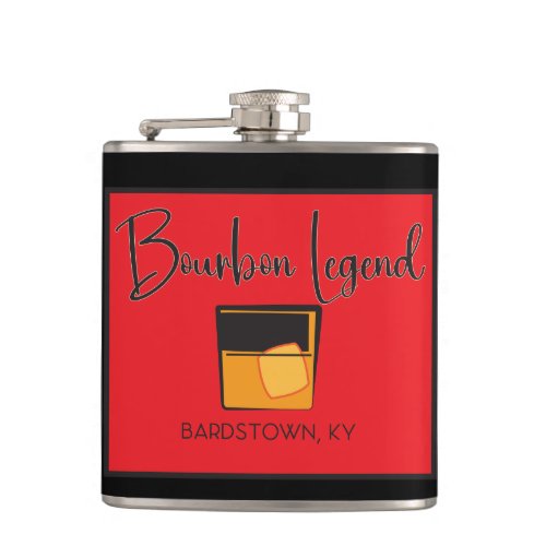 Flask _ Bourbon Legend Bardstown Kentucky Retro