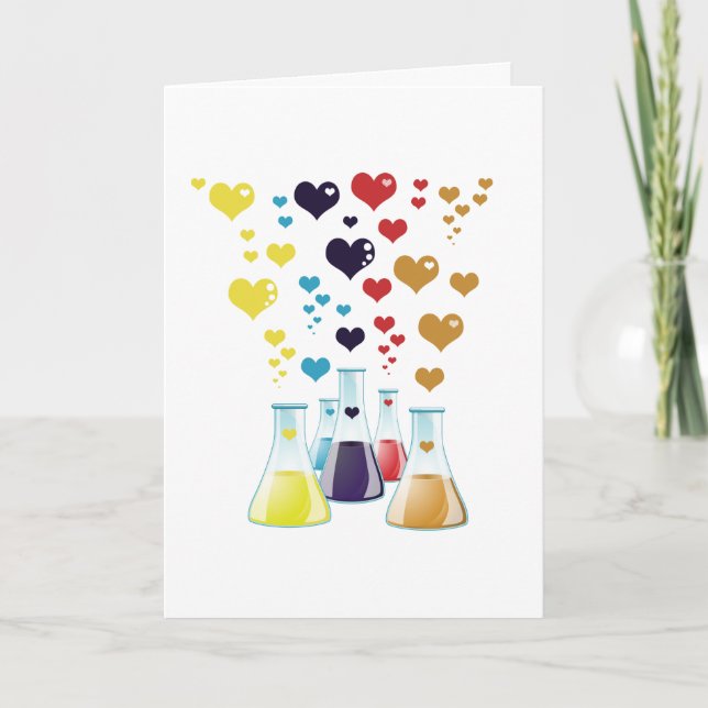 Flask, Erlenmeyer, Beaker, Chemistry, Laboratory Holiday Card (Front)