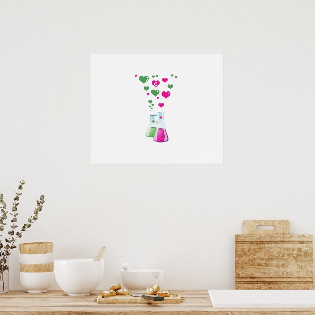 Flask, Erlenmeyer, Beaker, Chemistry, Laboratory Poster (Kitchen)