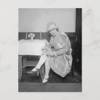 Flask Hidden in Garter, 1926 Postcard