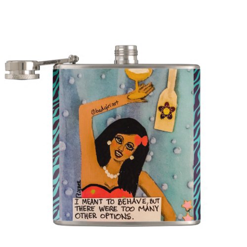 Flask_I meant to behave Hip Flask