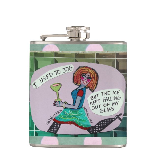FLASK-I USED TO JOG, BUT THE ICE HIP FLASK (Front)