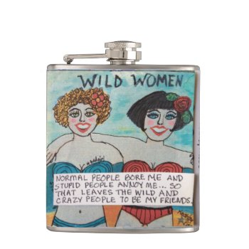 Flask-normal Peop;e Bore Me And Stupid People Flask by badgirlart at Zazzle