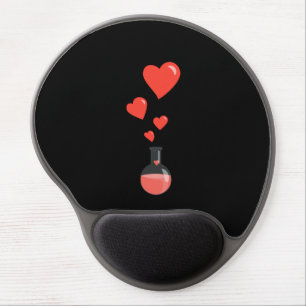 Flask of Hearts Science Geek Valentine's Day Gel Mouse Pad