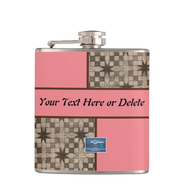 Flask Small (Peach LED S.C.C.) RFPMDesigns ©️2023 (Front)